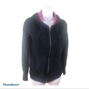 HOPE Hoodie Black Zip Front Medium Pockets